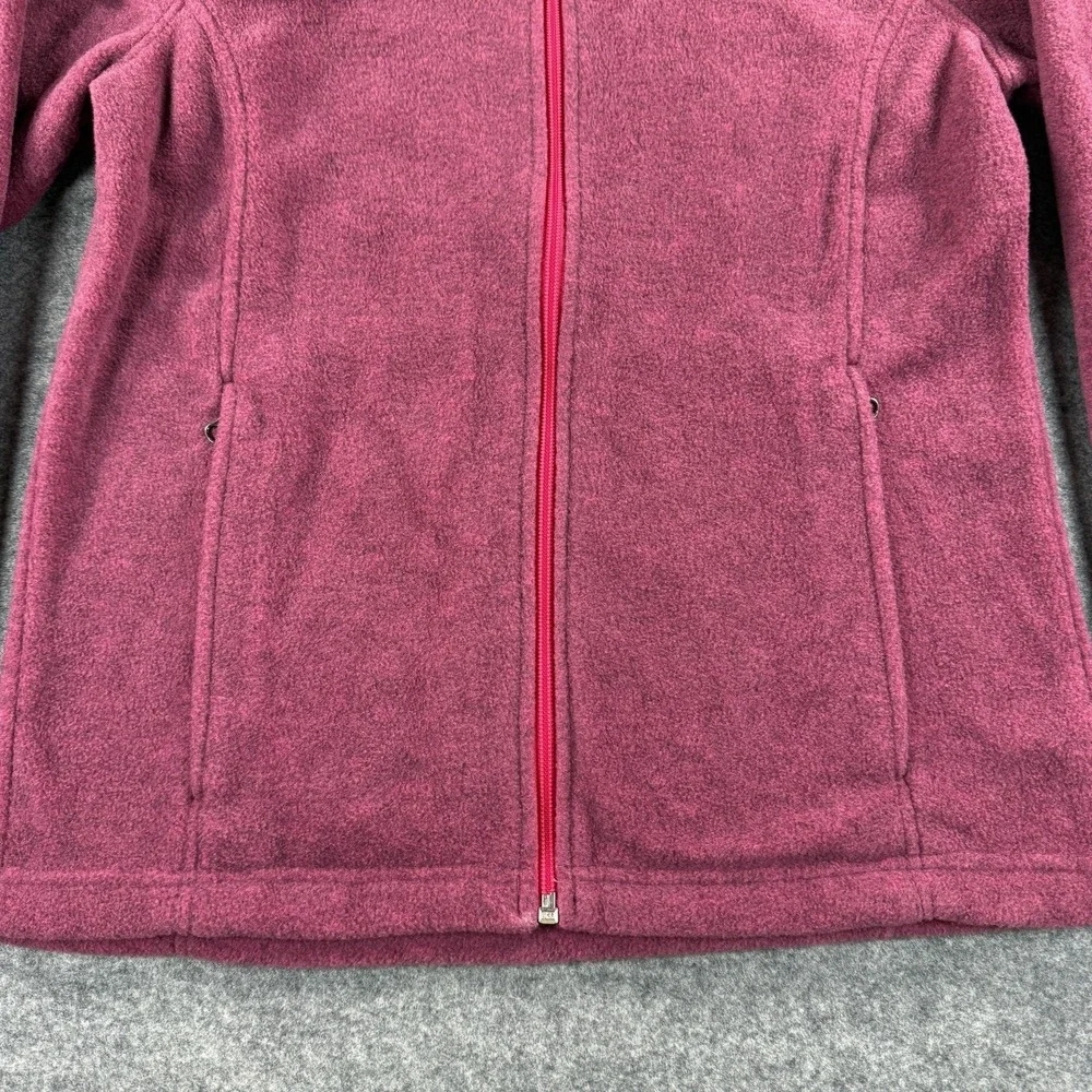 Columbia Full Zip Jacket Coat Girls‎ Youth Large Fuchsia Pink Fleece Comfort